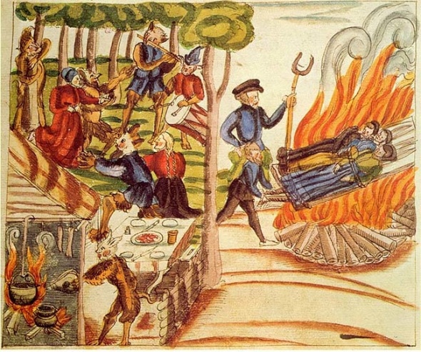 Witches burned at the stake